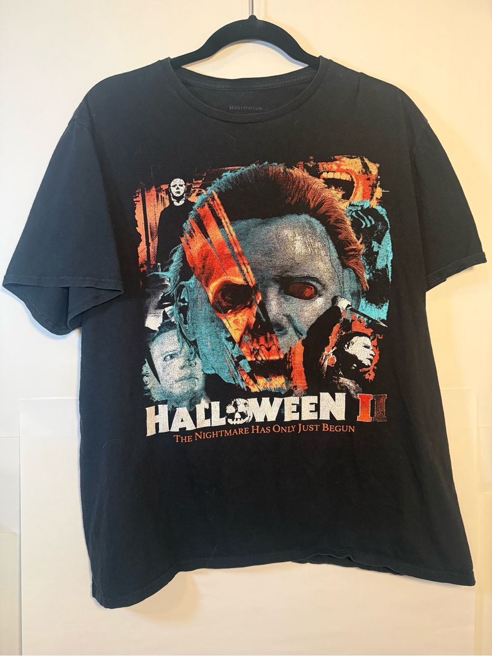 Halloween II Michael Myers Faded Horror Movie Graphic Tee XL